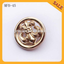 MFB45 Fashion alloy sewing button/metal logo sewing button for coat